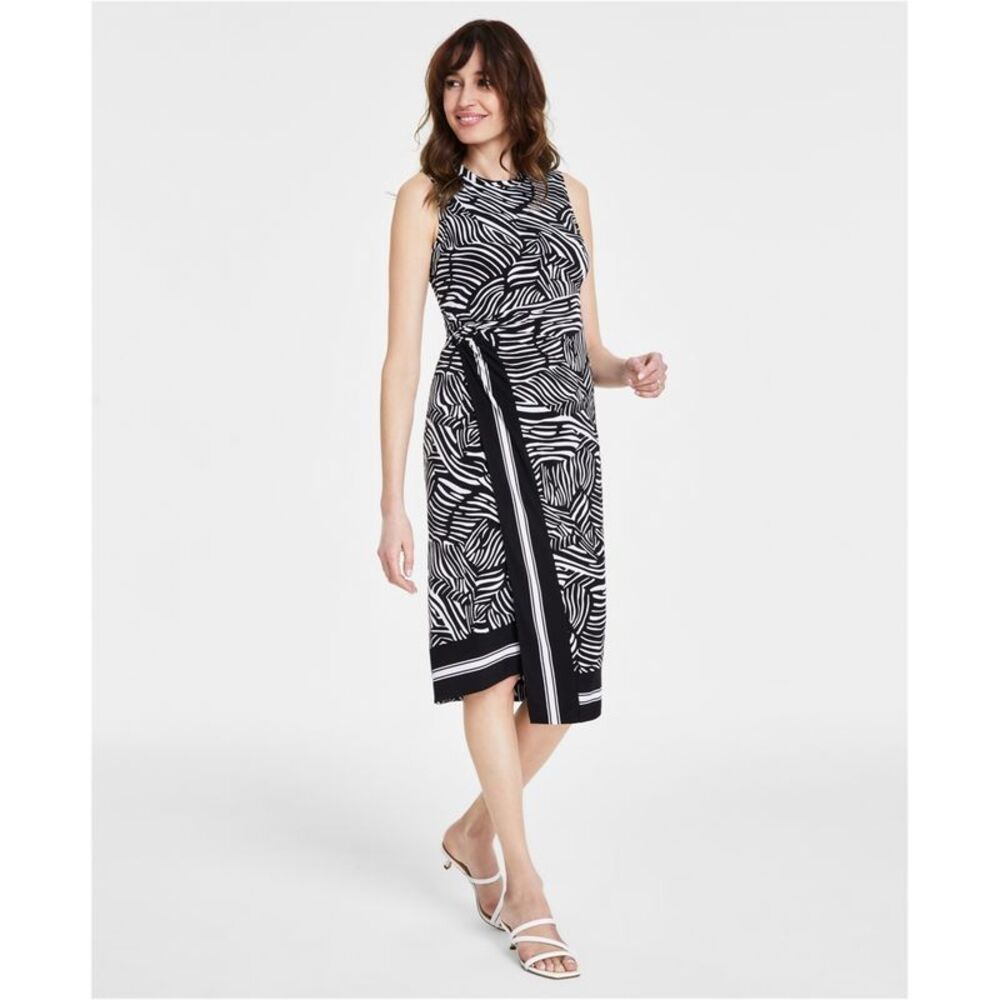 michael kors wrap dress Women's Astor Stud Long Sleeve Mini Dress, Black, XX-Small at Amazon Women's Clothing store Back zip Michael Kors Womens Faux Wrap
